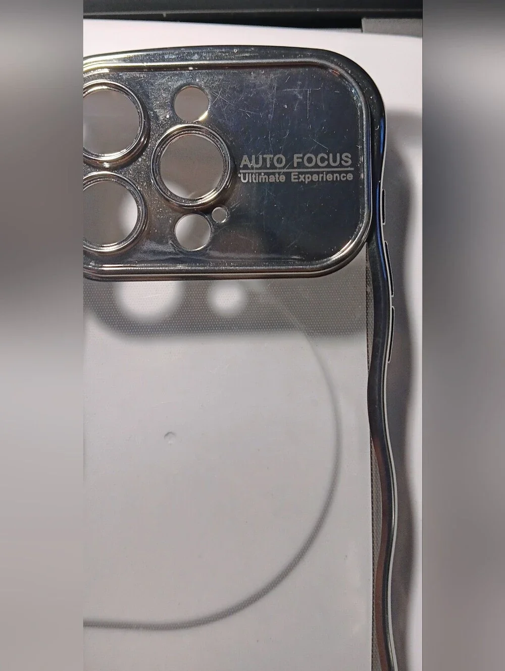 Clear iPhone Pattern Compatible with iPhone 13 Pro Max. Chrome  Transparent Soft